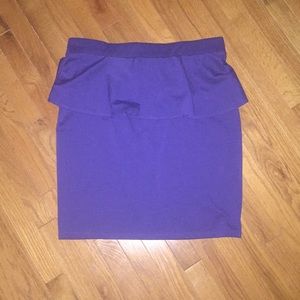 Purple peplum skirt